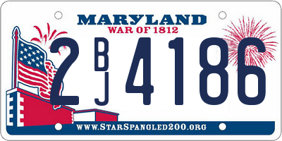 MD license plate 2BJ4186