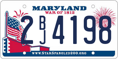 MD license plate 2BJ4198