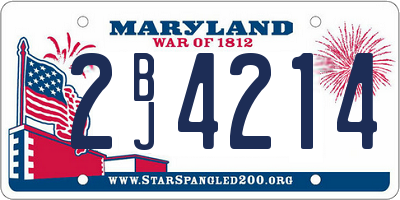 MD license plate 2BJ4214