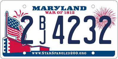 MD license plate 2BJ4232
