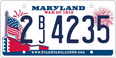 MD license plate 2BJ4235