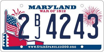 MD license plate 2BJ4243