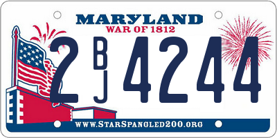 MD license plate 2BJ4244