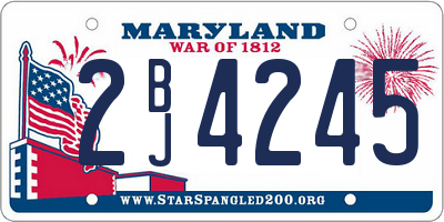 MD license plate 2BJ4245