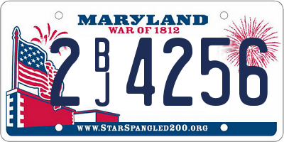 MD license plate 2BJ4256