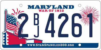 MD license plate 2BJ4261
