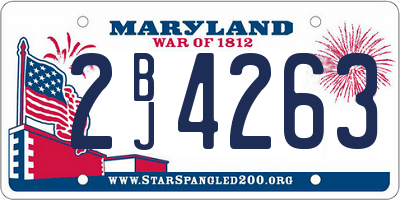 MD license plate 2BJ4263