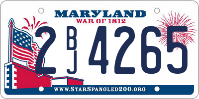 MD license plate 2BJ4265