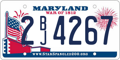 MD license plate 2BJ4267
