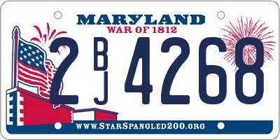 MD license plate 2BJ4268