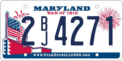 MD license plate 2BJ4271