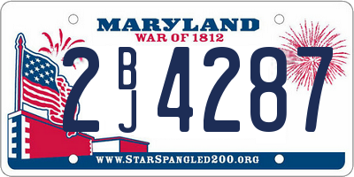 MD license plate 2BJ4287