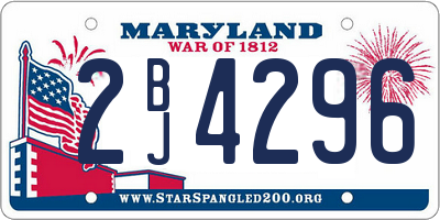 MD license plate 2BJ4296