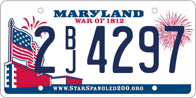 MD license plate 2BJ4297