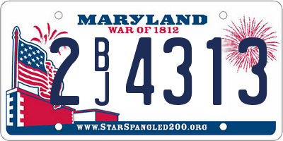 MD license plate 2BJ4313