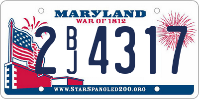 MD license plate 2BJ4317