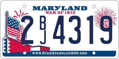 MD license plate 2BJ4319