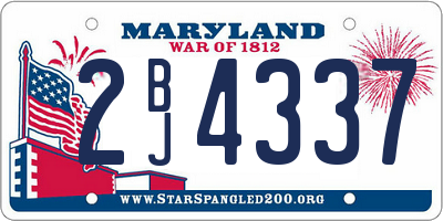 MD license plate 2BJ4337