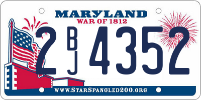 MD license plate 2BJ4352