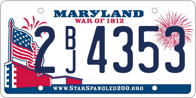 MD license plate 2BJ4353