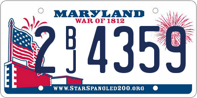 MD license plate 2BJ4359