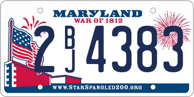 MD license plate 2BJ4383