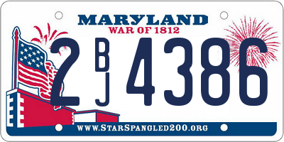 MD license plate 2BJ4386