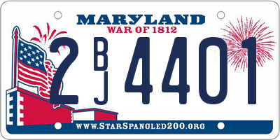 MD license plate 2BJ4401
