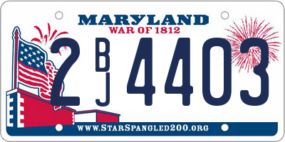 MD license plate 2BJ4403