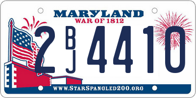 MD license plate 2BJ4410