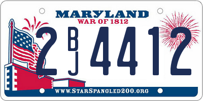 MD license plate 2BJ4412