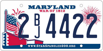 MD license plate 2BJ4422