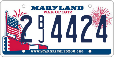 MD license plate 2BJ4424