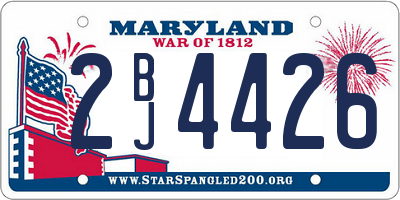 MD license plate 2BJ4426
