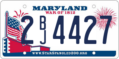 MD license plate 2BJ4427
