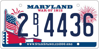 MD license plate 2BJ4436