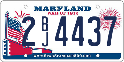 MD license plate 2BJ4437