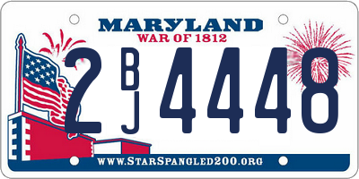 MD license plate 2BJ4448
