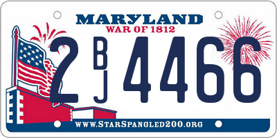 MD license plate 2BJ4466
