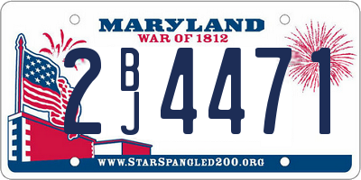 MD license plate 2BJ4471