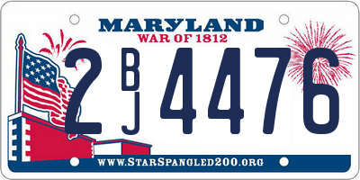 MD license plate 2BJ4476