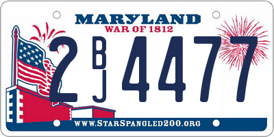 MD license plate 2BJ4477