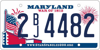 MD license plate 2BJ4482