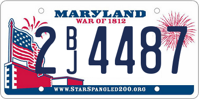 MD license plate 2BJ4487