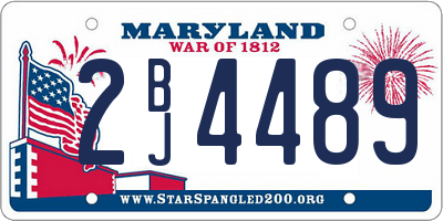 MD license plate 2BJ4489