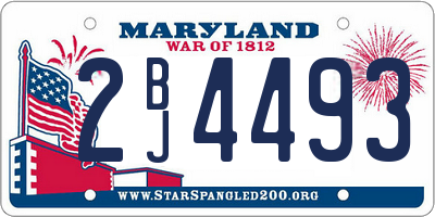 MD license plate 2BJ4493