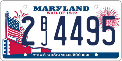 MD license plate 2BJ4495