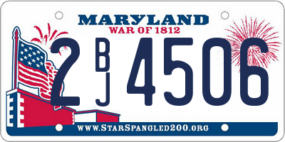 MD license plate 2BJ4506