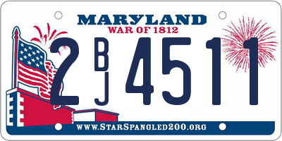 MD license plate 2BJ4511