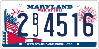MD license plate 2BJ4516